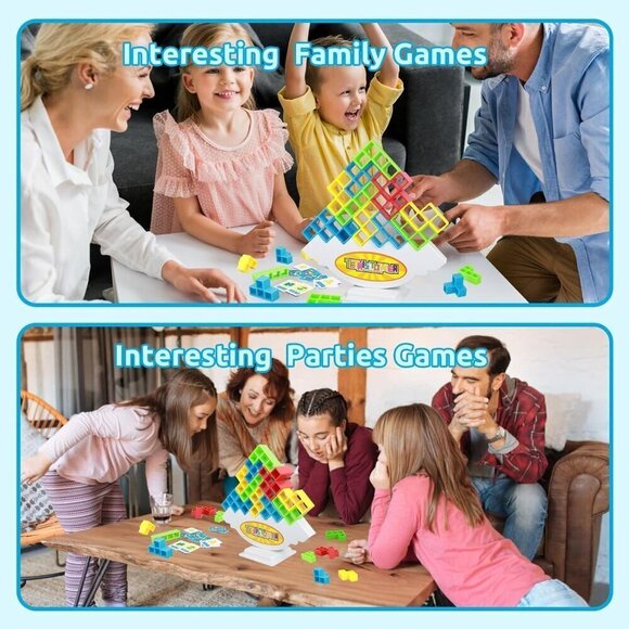 Tetra Tower Game for Family Fun (48 PCS) / BRAND NEW IN BOX. - Picture 1 of 6